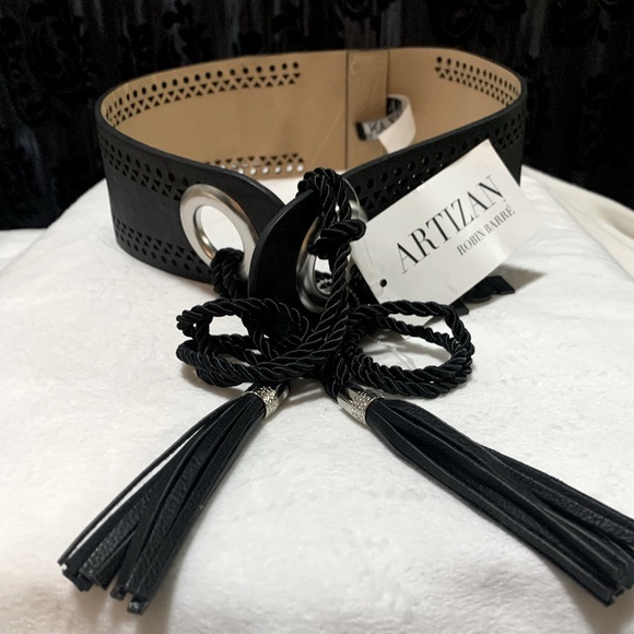 Artizan by Robin Barre black tassel belt - Picture 1 of 2